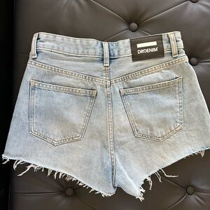 Dr. Denim Blue Jean Shorts with Raw Hem